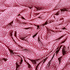 Pastel Pink Diamond Modal Satin Printed