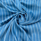 Pastel Blue Stripes Modal Satin Printed