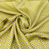 Lime Green Diamond Modal Satin Printed
