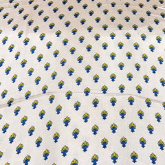 Light Peach & Yellow Floral Modal Satin Printed