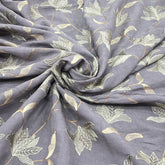 Pastel Purple Thread Embroidery Linen Embroidery