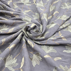 Pastel Purple Thread Embroidery Linen Embroidery