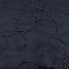 Black Beaded Jal Organza Embroidery