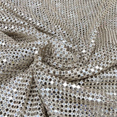 Champagne Gold Mirror Cutwork Net Embroidery