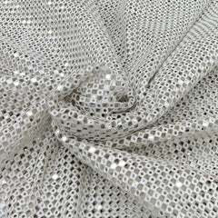 White Mirror Cutwork Net Embroidery