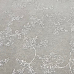 Beige Floral Jal Zari Mul Chanderi Embroidery