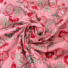 Pink Kalamkari Printed Cotton