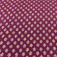 Maroon Kalamkari Printed Cotton