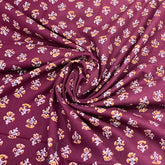 Maroon Kalamkari Printed Cotton