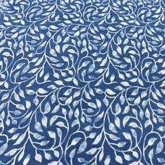 Blue White Floral Jal Printed Cotton