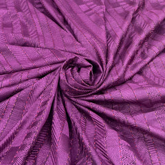 Purple Kantha Thread Munga Silk Embroidery