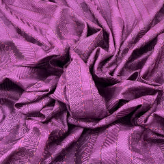 Purple Kantha Thread Munga Silk Embroidery