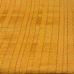 Mustard Yellow Kantha Thread Munga Silk Embroidery
