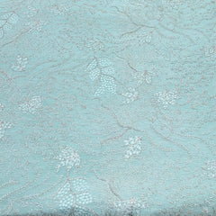 Mint Green Thread Zari Slub Silk Embroidery