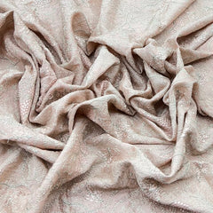 Light Peach Thread Zari Slub Silk Embroidery