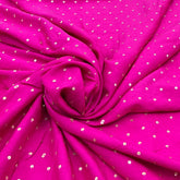 Rani Pink Sequins Butti Slub Silk Embroidery