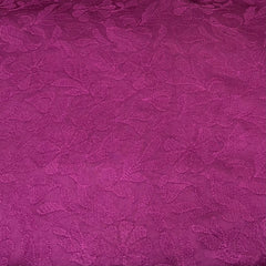 Wine Thread Slub Satin Self Embroidery