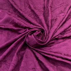 Wine Thread Slub Satin Self Embroidery