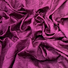 Wine Thread Slub Satin Self Embroidery