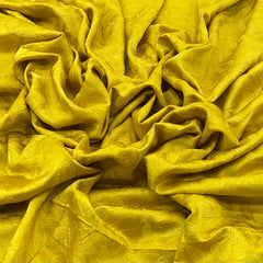 Yellow Thread Slub Satin Self Embroidery