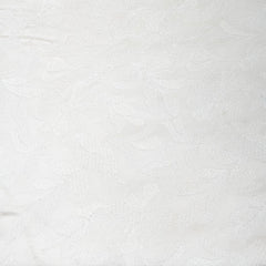 Off White Thread Slub Satin Self Embroidery