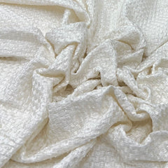 White French Knot Cut Dana Slub Silk Embroidery