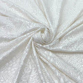 White Pintex Slub Silk Embroidery