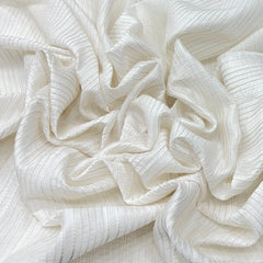 White Pintex Thread Zari Slub Silk Embroidery