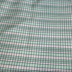 Green Checks Silk Zari Brocade