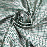 Green Checks Silk Zari Brocade