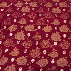 Maroon Floral Meenakari Silk Brocade