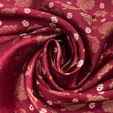 Maroon Floral Meenakari Silk Brocade