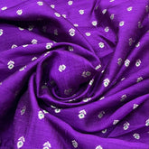Purple Floral Butti Meenakari Raw Silk Brocade