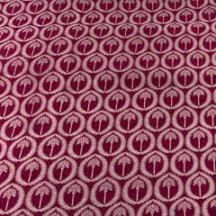 Rani Pink Geometric Floral Zari Silk Brocade