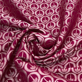Rani Pink Geometric Floral Zari Silk Brocade
