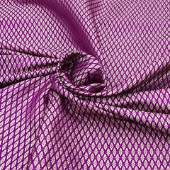 Purple Diamond Zari Butti Silk Brocade