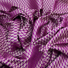 Purple Diamond Zari Butti Silk Brocade