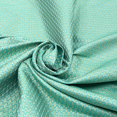 Sea Green Diamond Zari Butti Silk Brocade