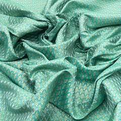 Sea Green Diamond Zari Butti Silk Brocade