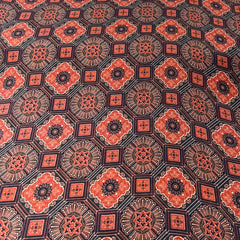 Maroon Ajrak Chinnon Chiffon Print