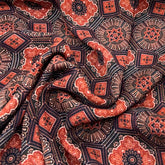 Maroon Ajrak Chinnon Chiffon Print