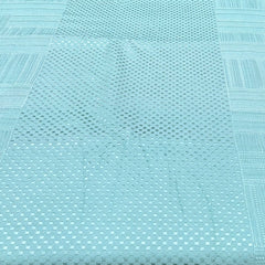 Mint Green Geometric Slub Silk Embroidery