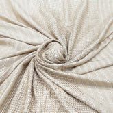 Beige Gold Geometric Slub Silk Embroidery