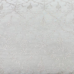 Light Beige Floral Slub Silk Zari Embroidery