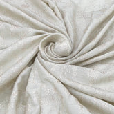 Light Beige Floral Slub Silk Zari Embroidery