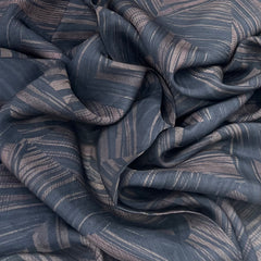 Grey Geometric Organza Print