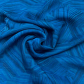 Cobalt Blue Geometric Organza Print