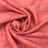 Peach Spring Floral Organza Print