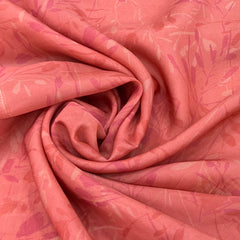 Peach Spring Floral Organza Print