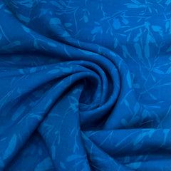 Cobalt Blue Spring Floral Organza Print